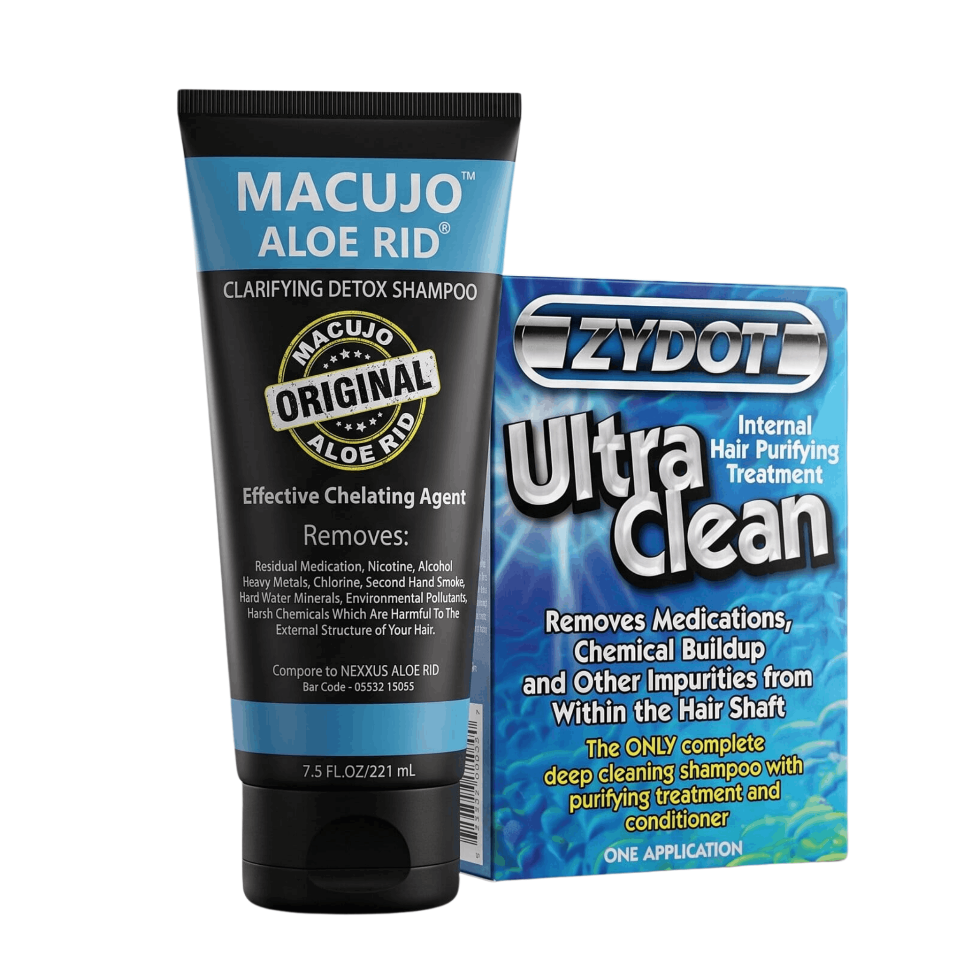 Macujo Aloe Rid (7.5oz) & Zydot Ultra Clean Shampoo Detox Bundle
