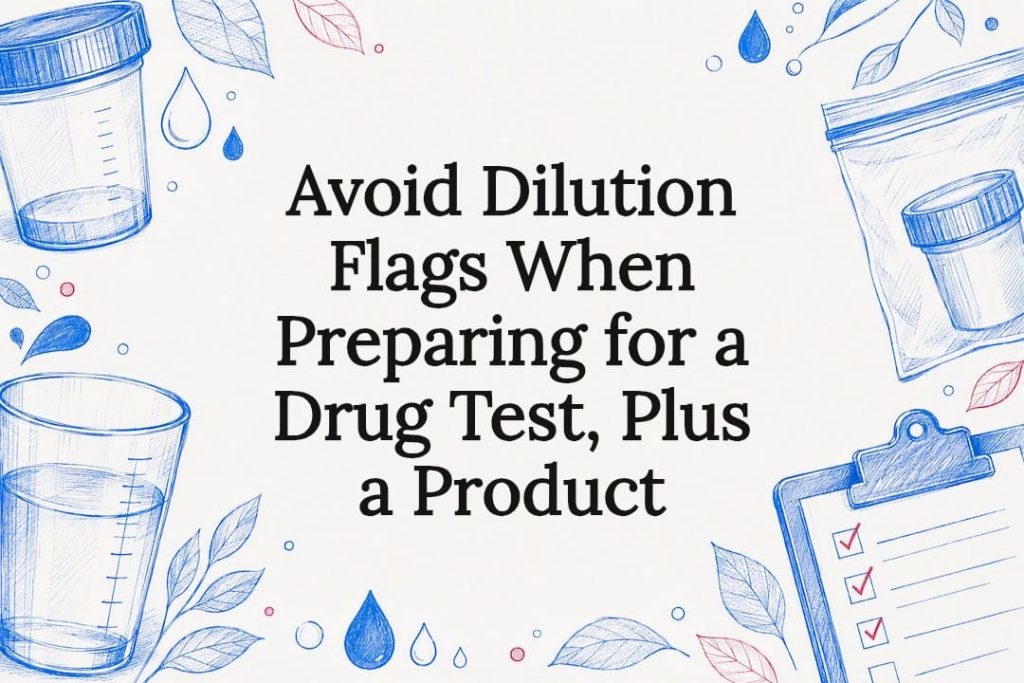 Drug test preparation title card illustration