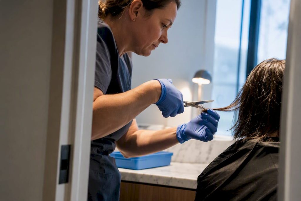 Hair sample collected during workplace drug test