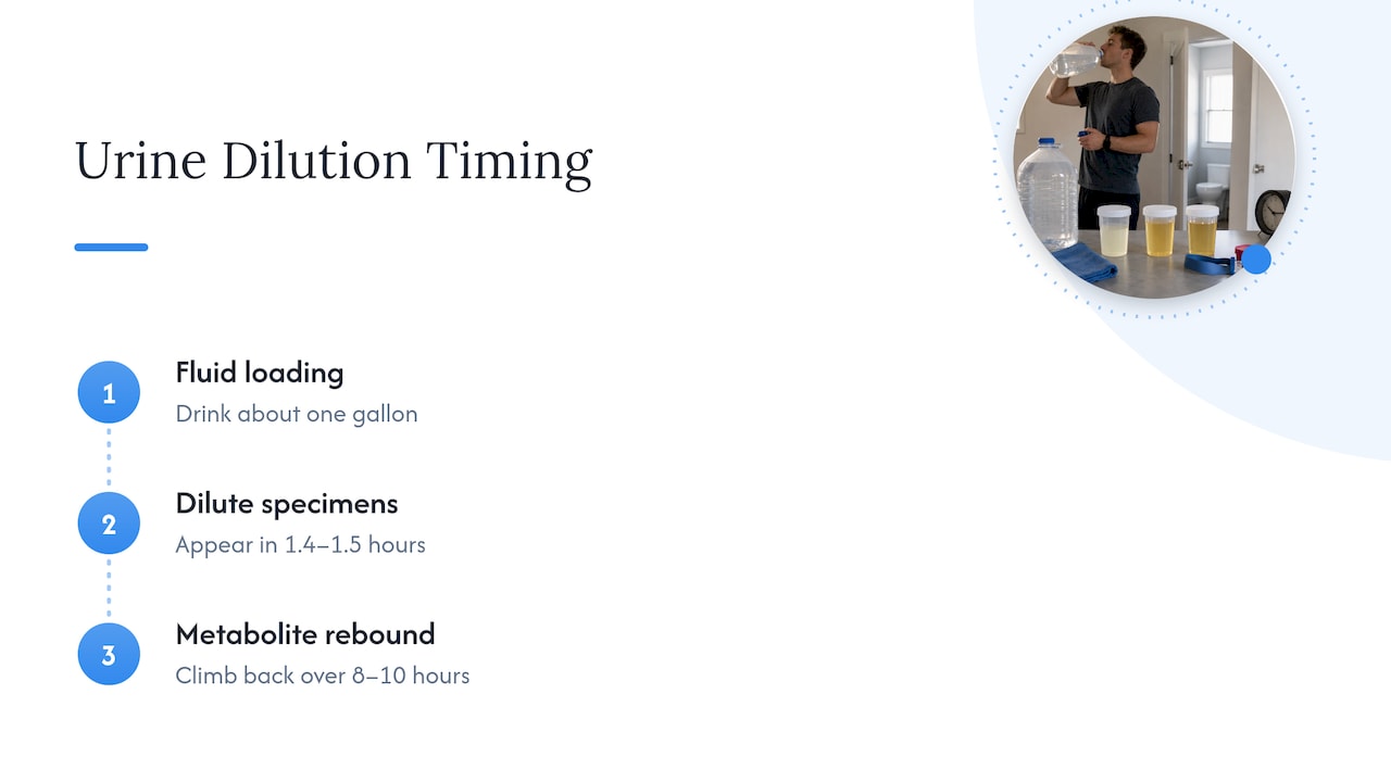Timeline of dilution and concentration rebound